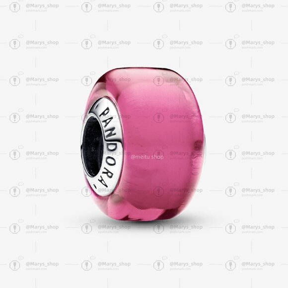 Pandora Pink Mini Murano Glass Charm - Picture 1 of 5